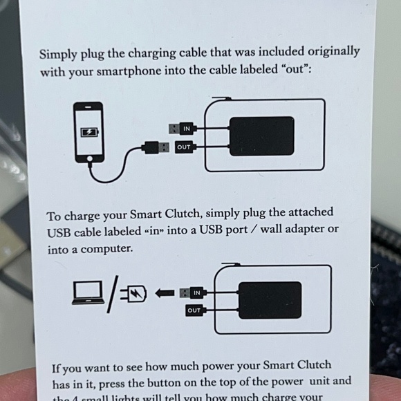 🤩 Banana Republic "Power Up" Clutch with Built-In Battery 🤩 - Picture 6 of 9